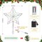 Christmas Star Tree Topper - 50 LED With Remote Control And Battery Box (Silver)